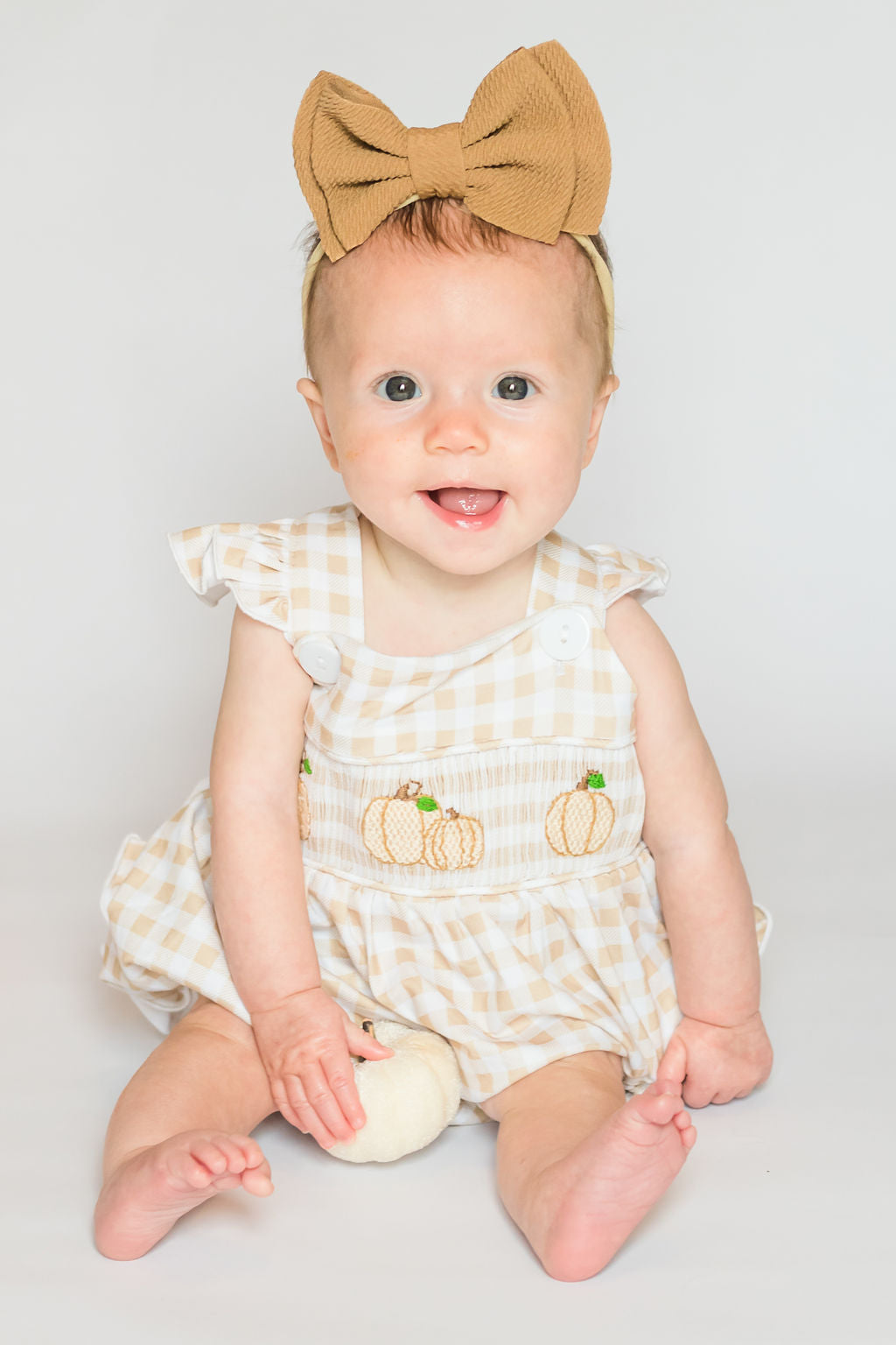 Muted Pumpkin Smocked Bubble