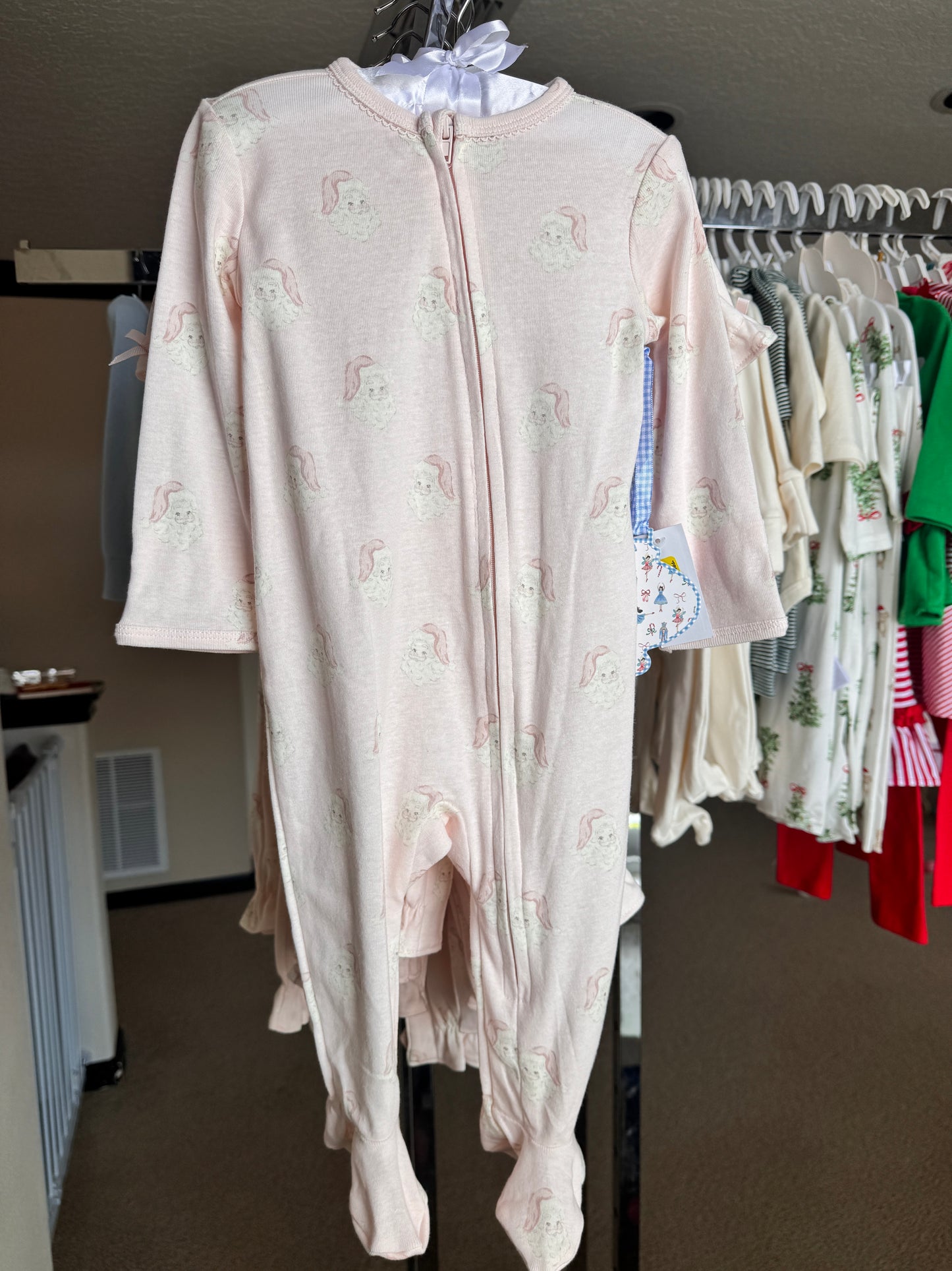 Santa Pink Footies