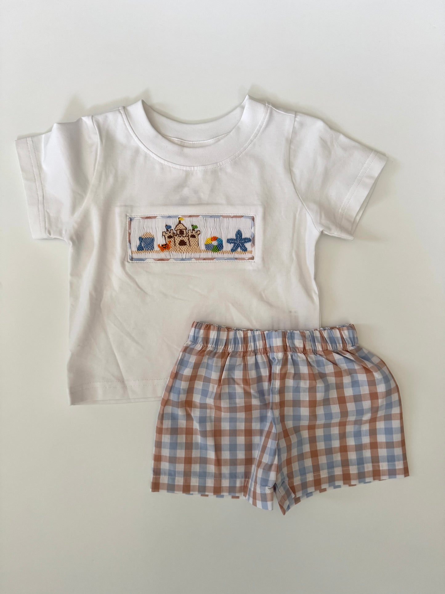 Beach Smocked Boys Short Set