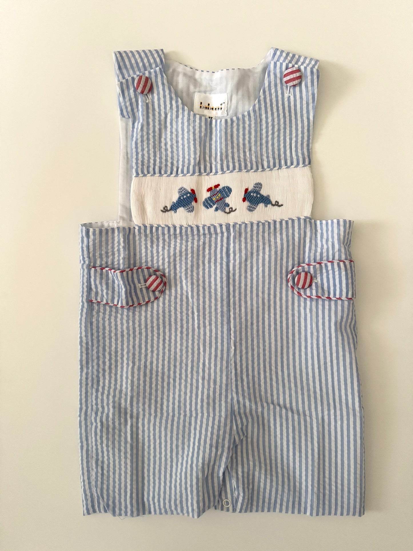 Airplane Smocked Shortall