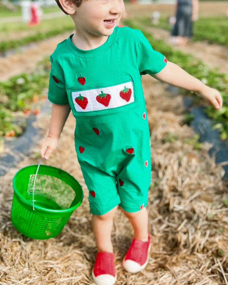 Strawberry Smocked Jon Jon