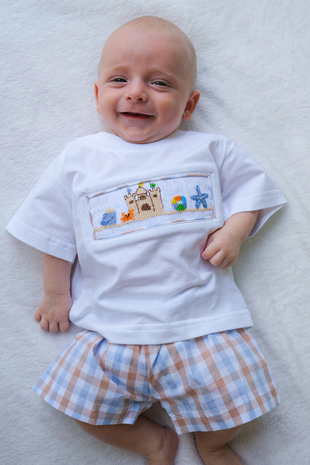 Beach Smocked Boys Short Set