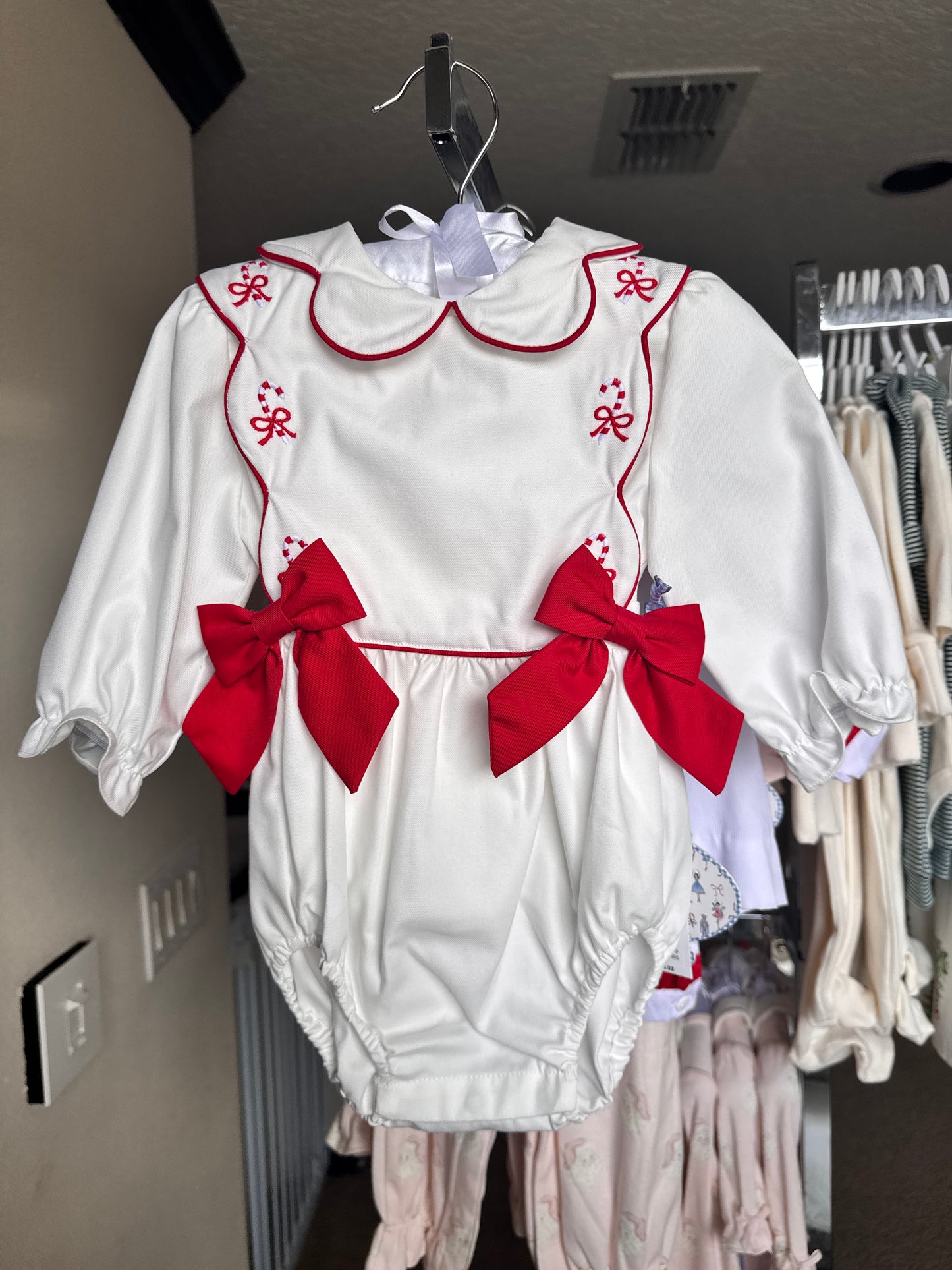 Candy Cane Embroidered Bubble