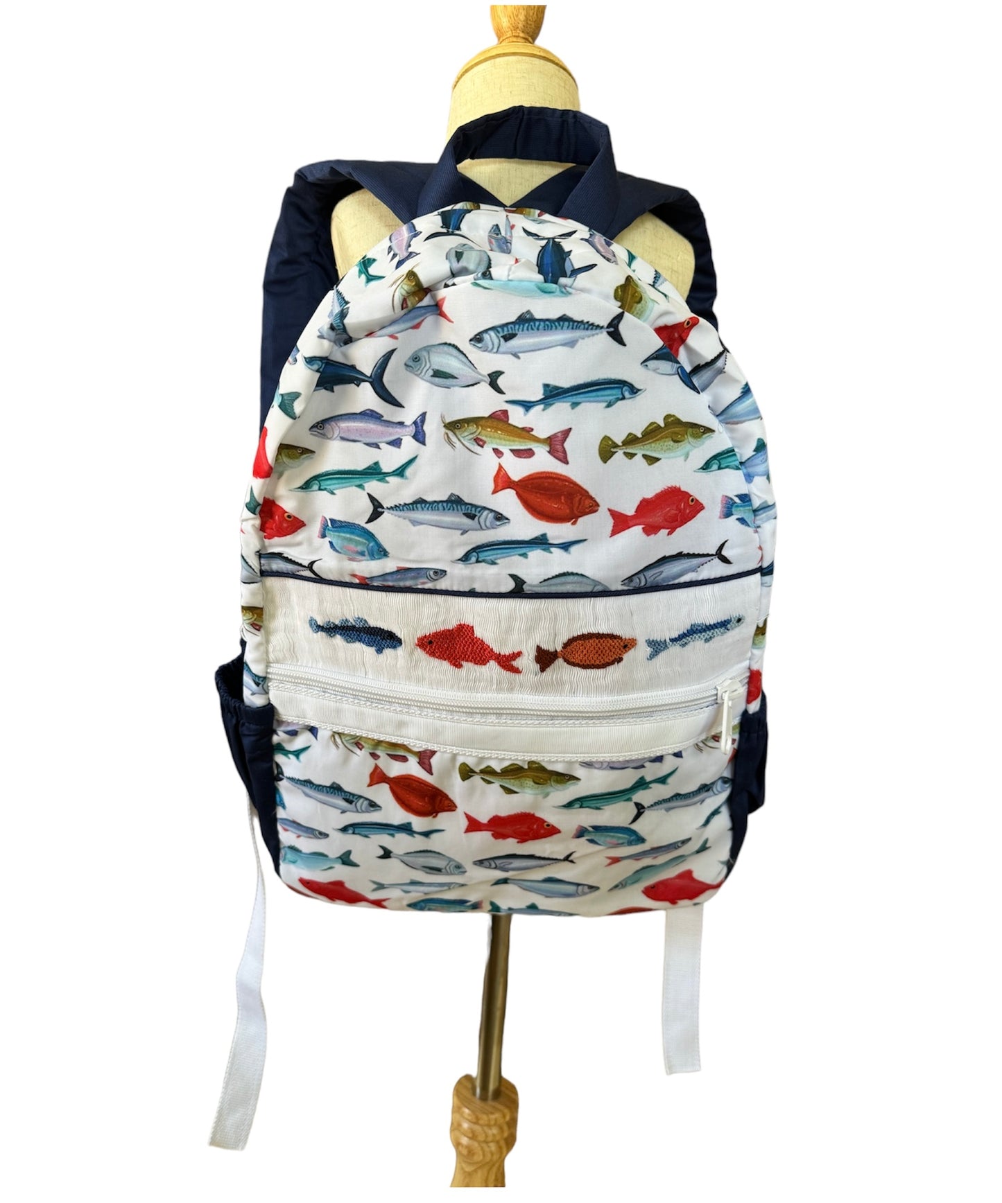 Fishy Fun Hand Smocked Backpack