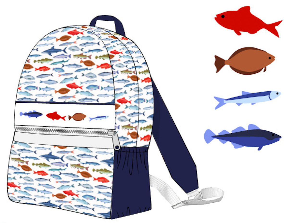 Fishy Fun Hand Smocked Backpack