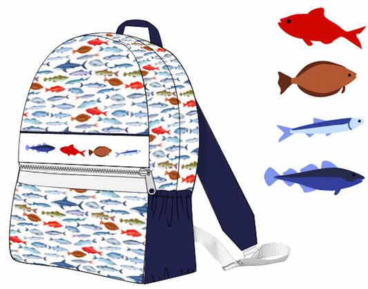 PREORDER 16: Fishy Fun Hand Smocked Backpack